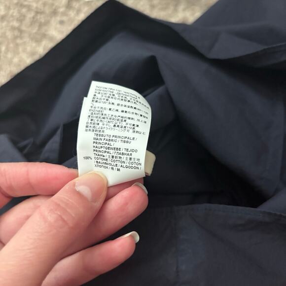 MARNI Winter Edition 2012 Navy Blue V-Neck Top Blouse Ruffle Sleeve Cotton Sz S - Picture 6 of 13